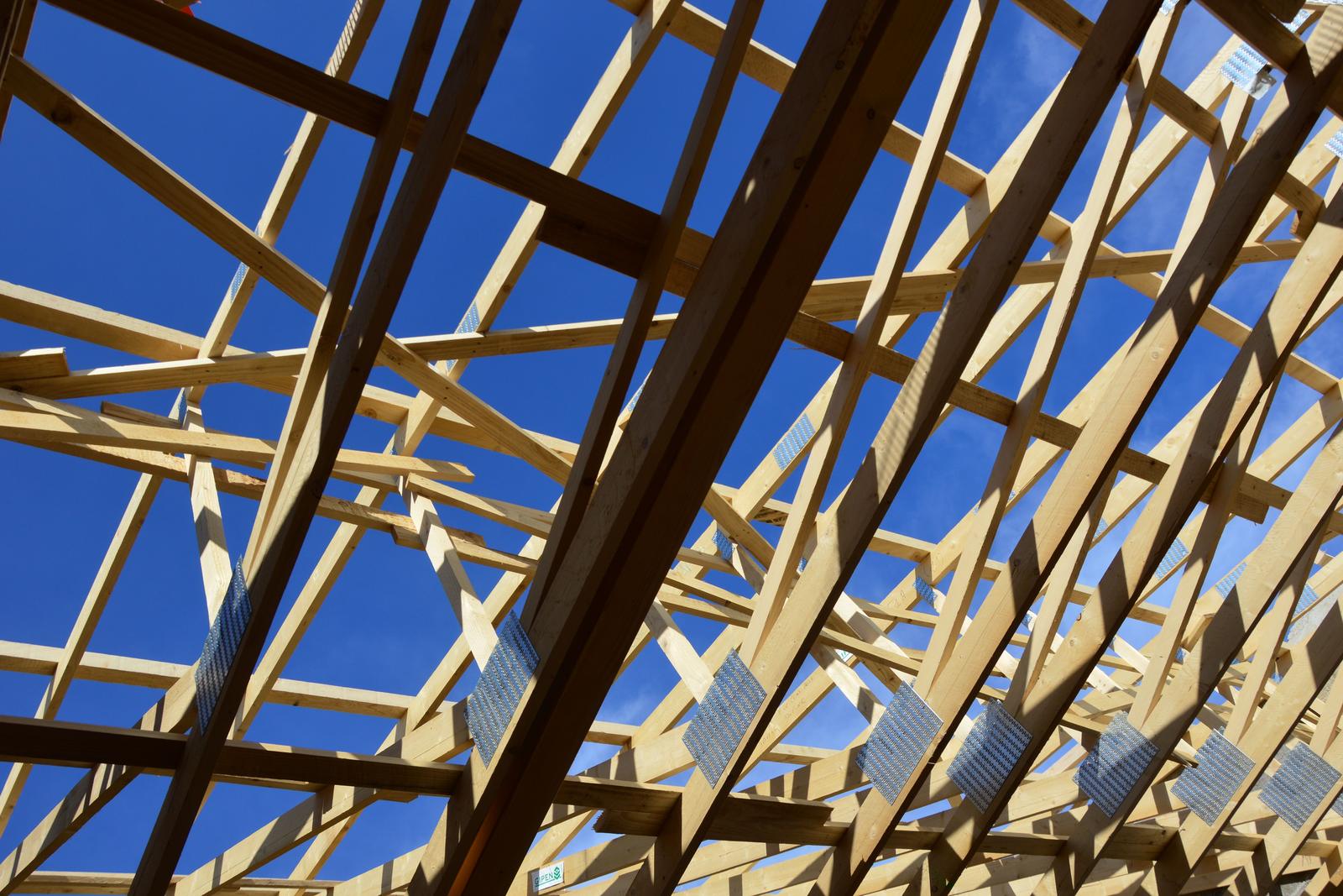 Structure de charpente bois
